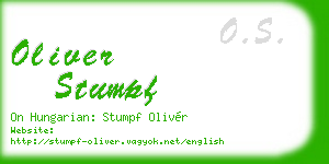 oliver stumpf business card