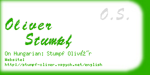 oliver stumpf business card